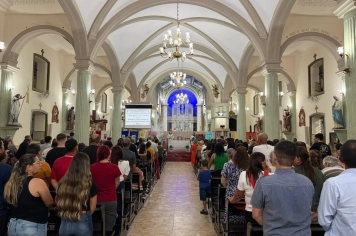 Foto - Paróquia Nossa Senhora de Nazaré celebra Santa Missa no 1º Dia Votivo rumo aos 350 anos do município