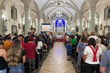 Foto - Paróquia Nossa Senhora de Nazaré celebra Santa Missa no 1º Dia Votivo rumo aos 350 anos do município