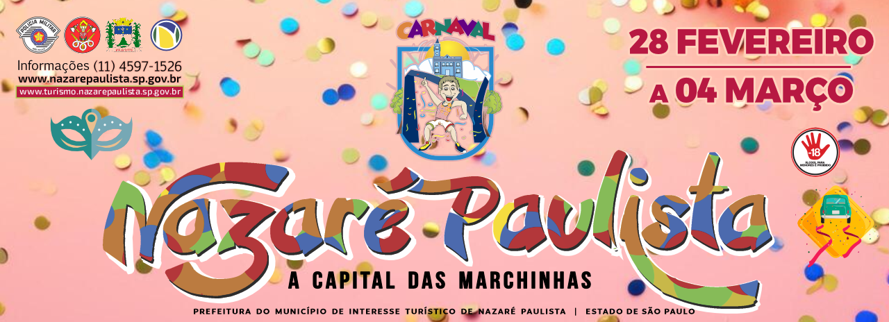 Programação Oficial - Carnaval de Marchinhas 2025 de Nazaré Paulista