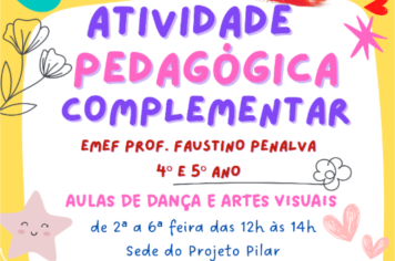 Atividades Pedagógicas complementares de Dança e Artes Visuais na EMEF Prof. Faustino Penalva em Nazaré Paulista