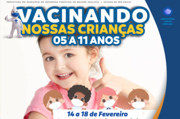 Covid-19: Calendário infantil avança com a vacinação de crianças de 5 a 11 anos em Nazaré Paulista
