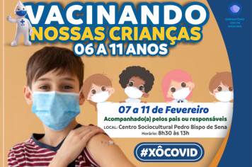 Covid-19: Calendário infantil avança com a vacinação de crianças de 6 a 11 anos em Nazaré Paulista