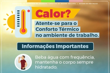 Prefeitura orienta sobre cuidados com o conforto térmico no ambiente de trabalho