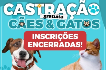 Comunicado: Encerradas as inscrições para a campanha municipal de castração de cães e gatos 2026 em Nazaré Paulista