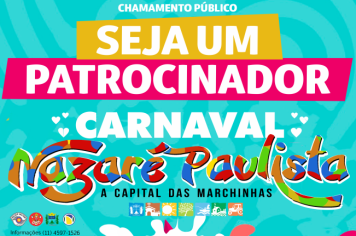 Seja um dos patrocinadores do maior e melhor carnaval da região bragantina