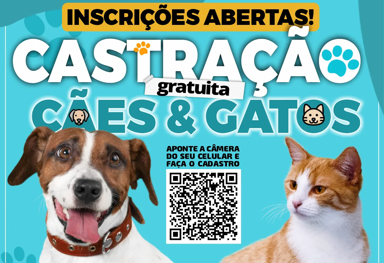 Atenção: Prefeitura de Nazaré Paulista abre inscrições para ação de castração de cães e gatos