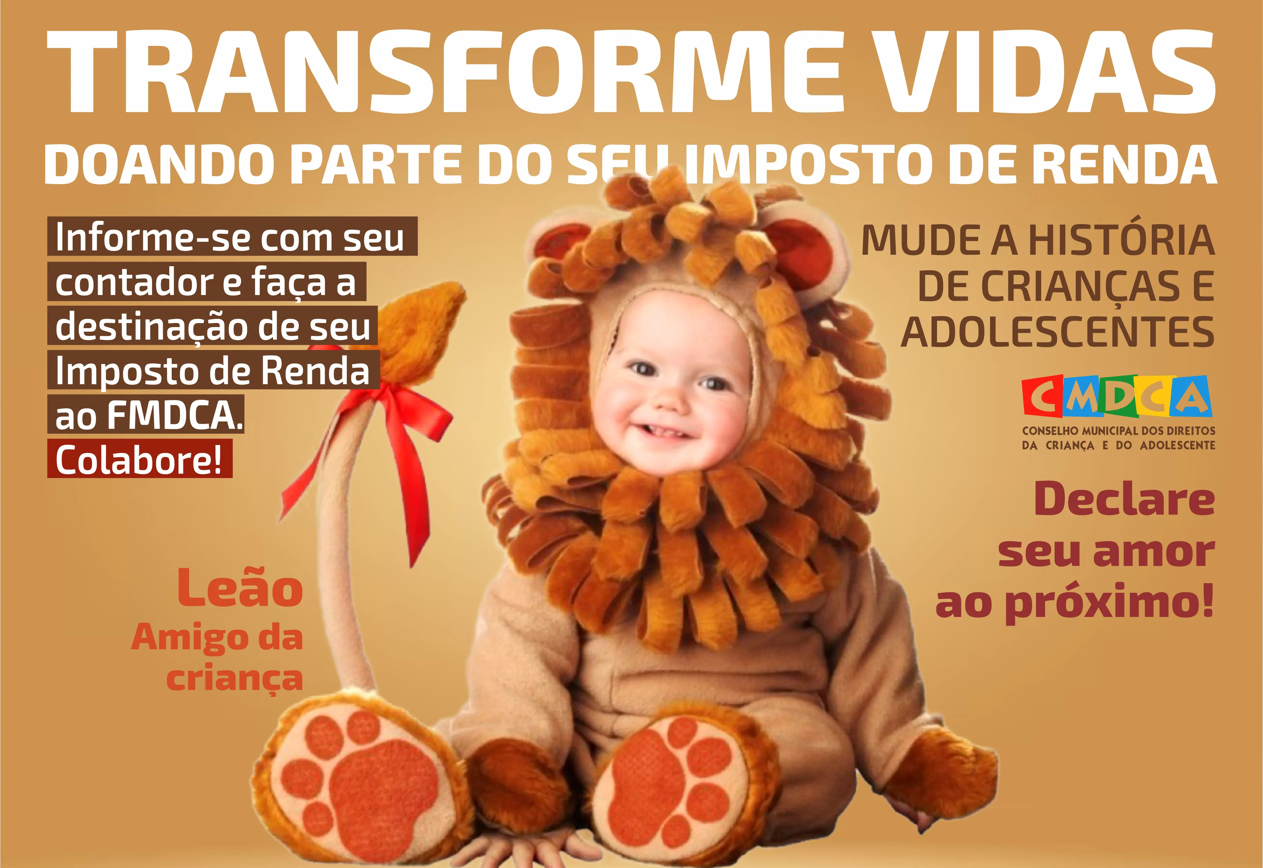 Doe seu imposto de renda para o fundo da criança e adolescente