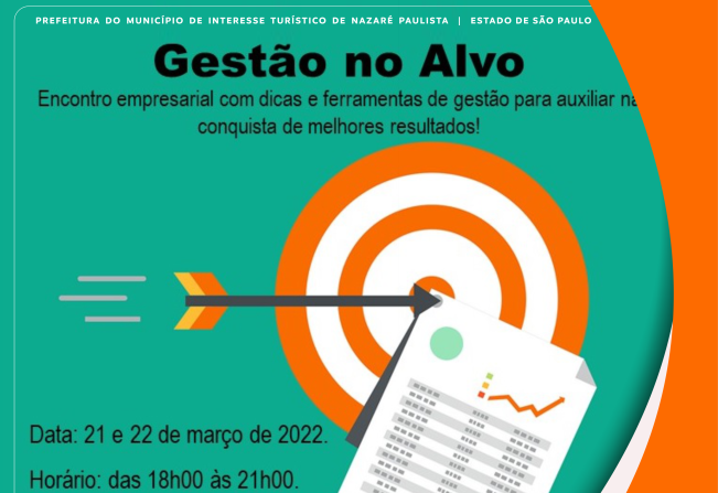 Ei você empreendedor, venha participar do workshop “GESTÃO NO ALVO” do Sebrae em Nazaré Paulista (Vagas Limitadas)