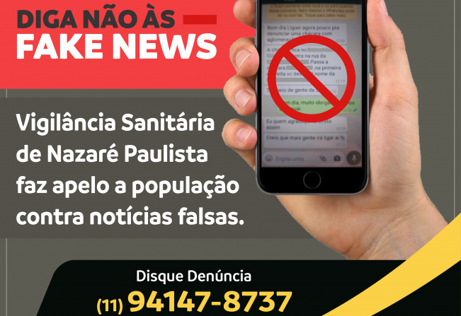 Vigilância Sanitária de Nazaré Paulista faz apelo à população contra falsas denúncias