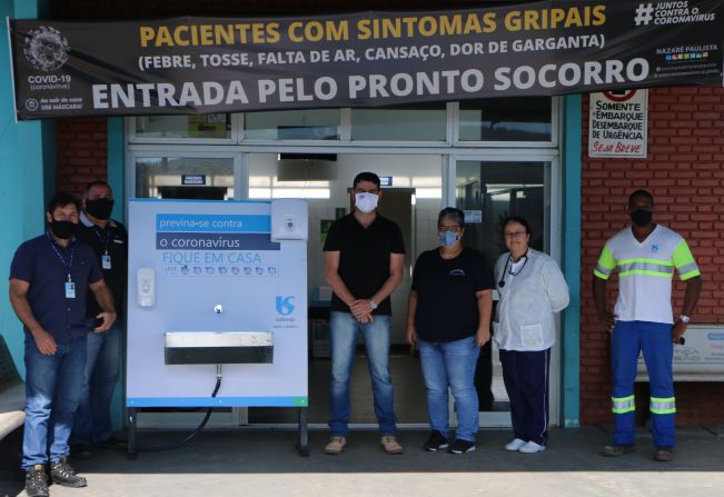Covid-19: Sabesp faz entrega de lavatório para o Hospital Municipal de Nazaré Paulista