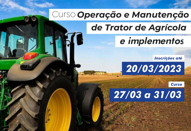 Vagas Limitadas: Prefeitura e Senar ofertam curso de Manutenção e Operação de Trator Agrícola + implementos em Nazaré Paulista