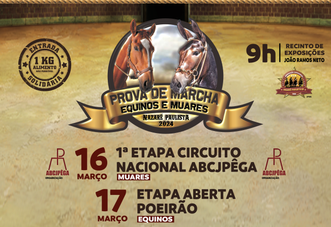 Nazaré Paulista se prepara para a realização de mais um grande evento, a Prova de Marcha de Equinos e Muares 2024.