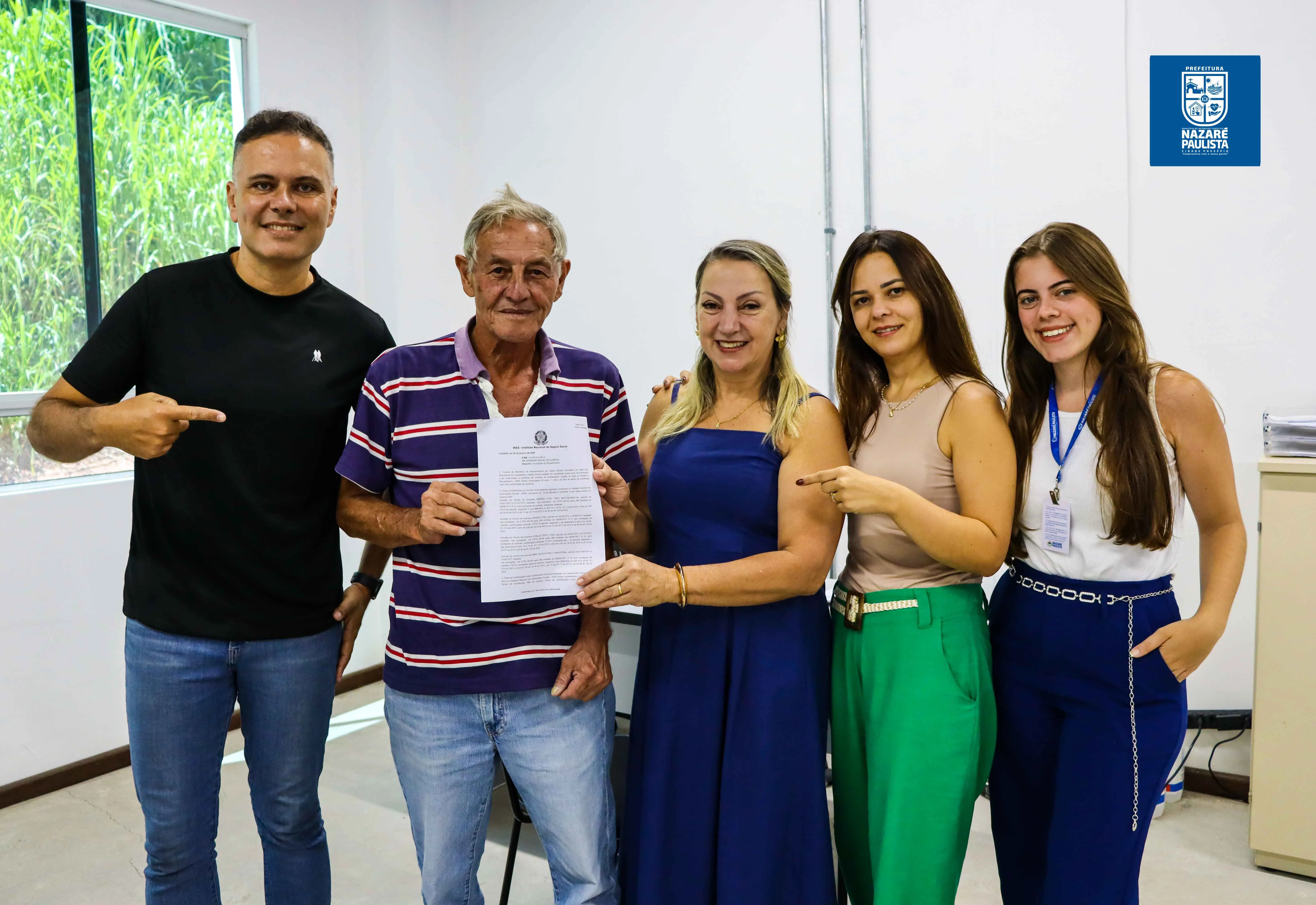 PREFEITURA ENTREGA MAIS UMA APOSENTADORIA COM ATENDIMENTO GRATUITO NA UNIDADE INSS DE NAZARÉ PAULISTA