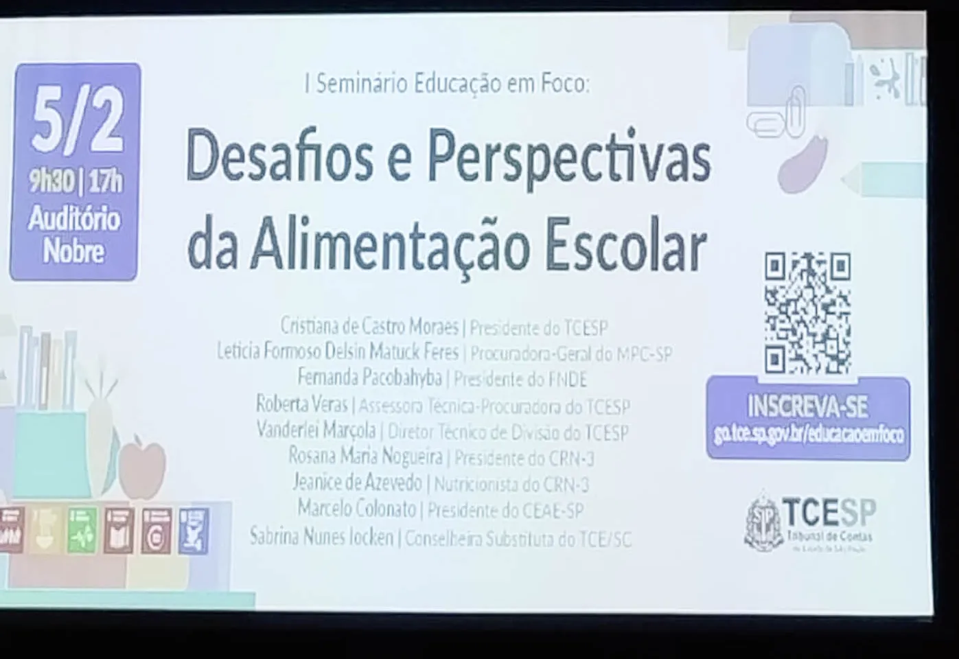 Nazaré Paulista participa do I Seminário Educação em Foco sobre Alimentação Escolar