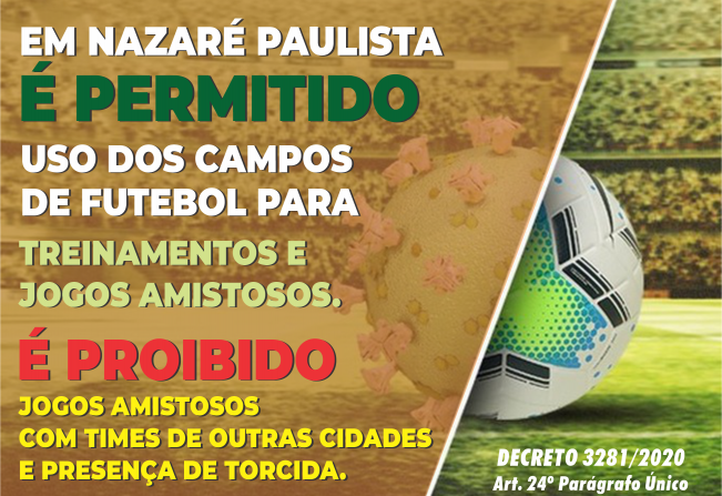 Com restrições, Nazaré Paulista libera atividades esportivas, treinamentos e futebol de várzea