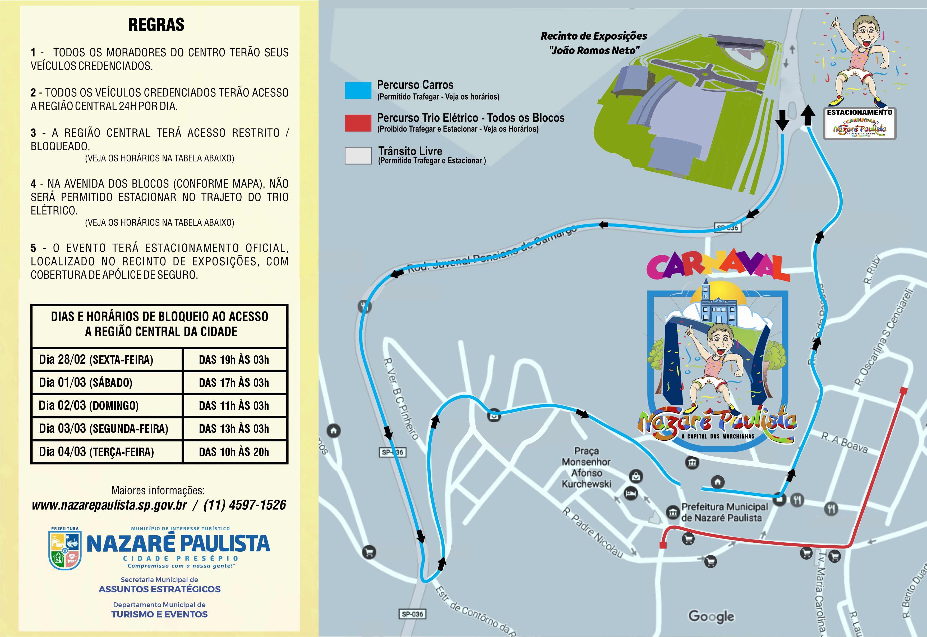 Carnaval 2025 - Informativo / Credenciamento de Veículos para moradores da Região Central 